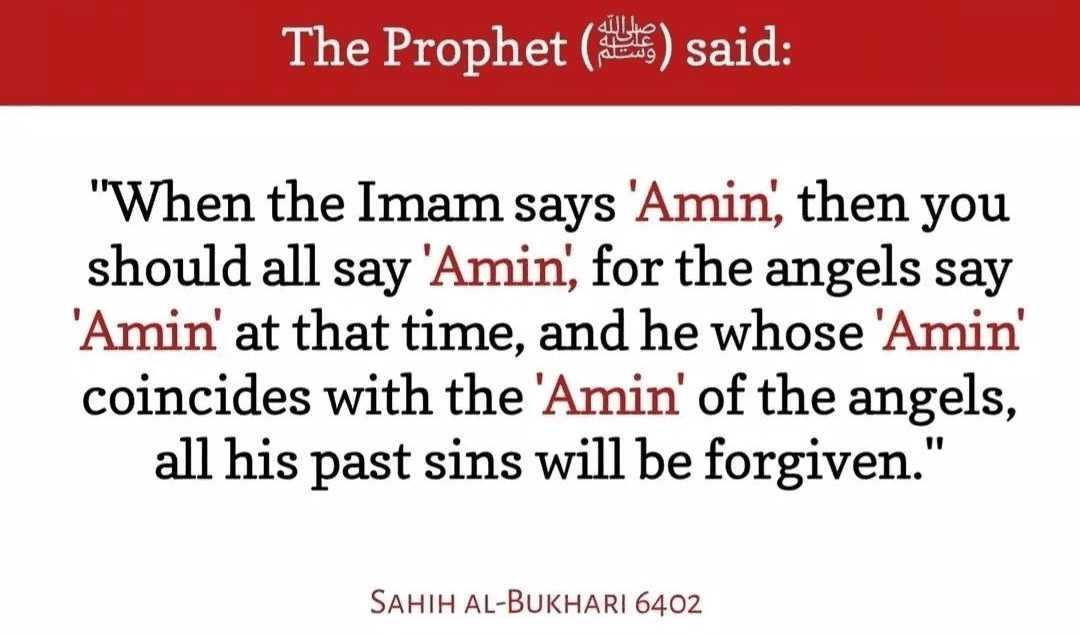 The saying of 'Amin'