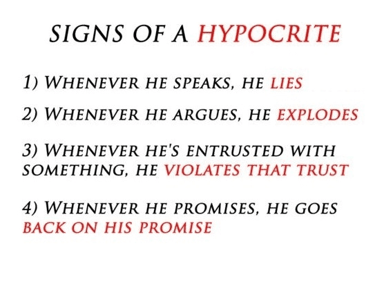 Signs of a Hypocrite