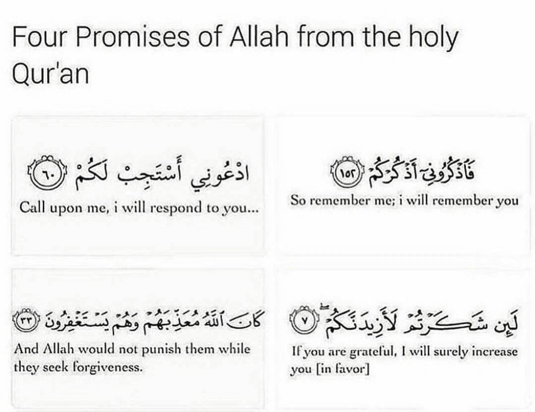 Four Promises of Allah