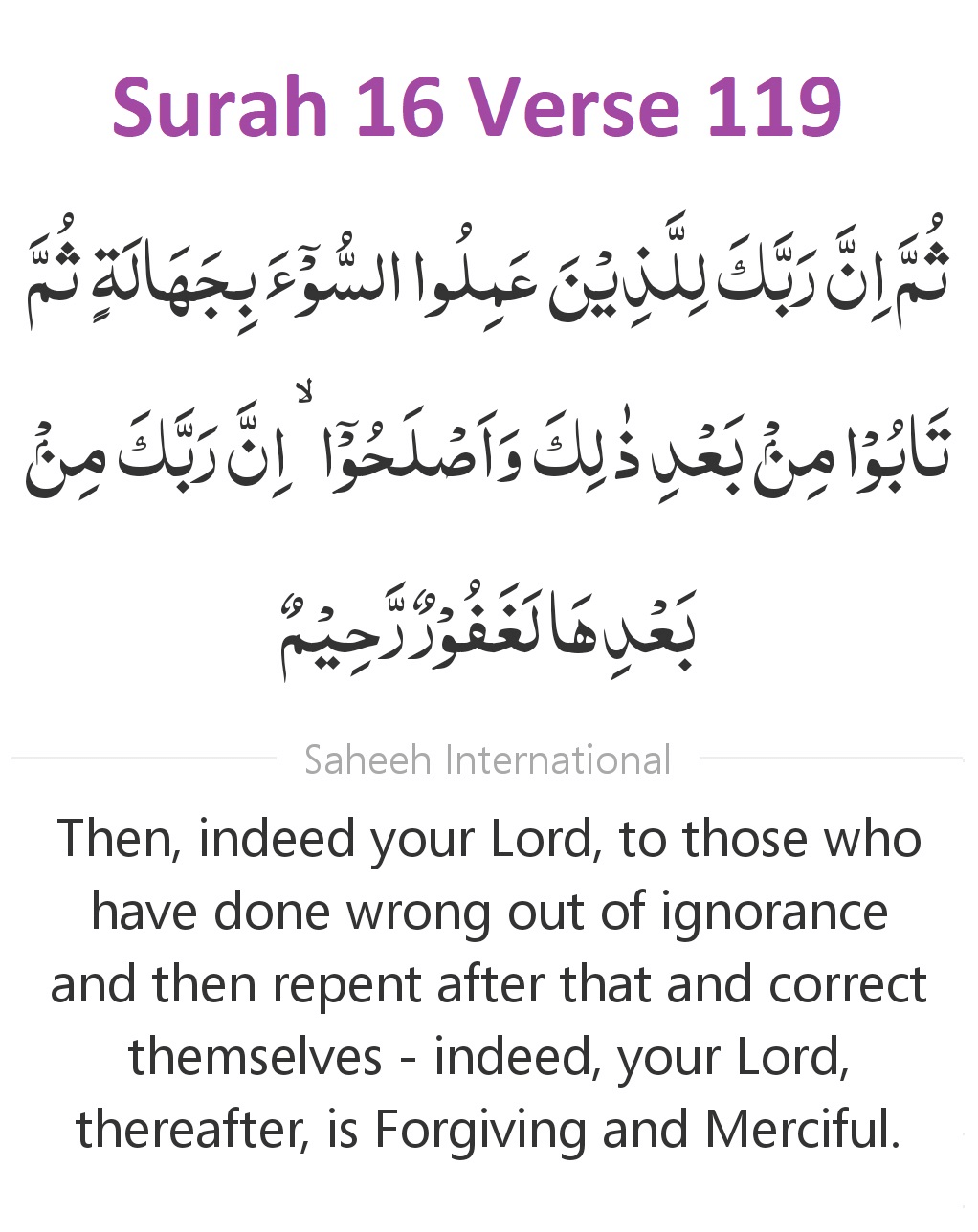 Surah 16 Verse 119