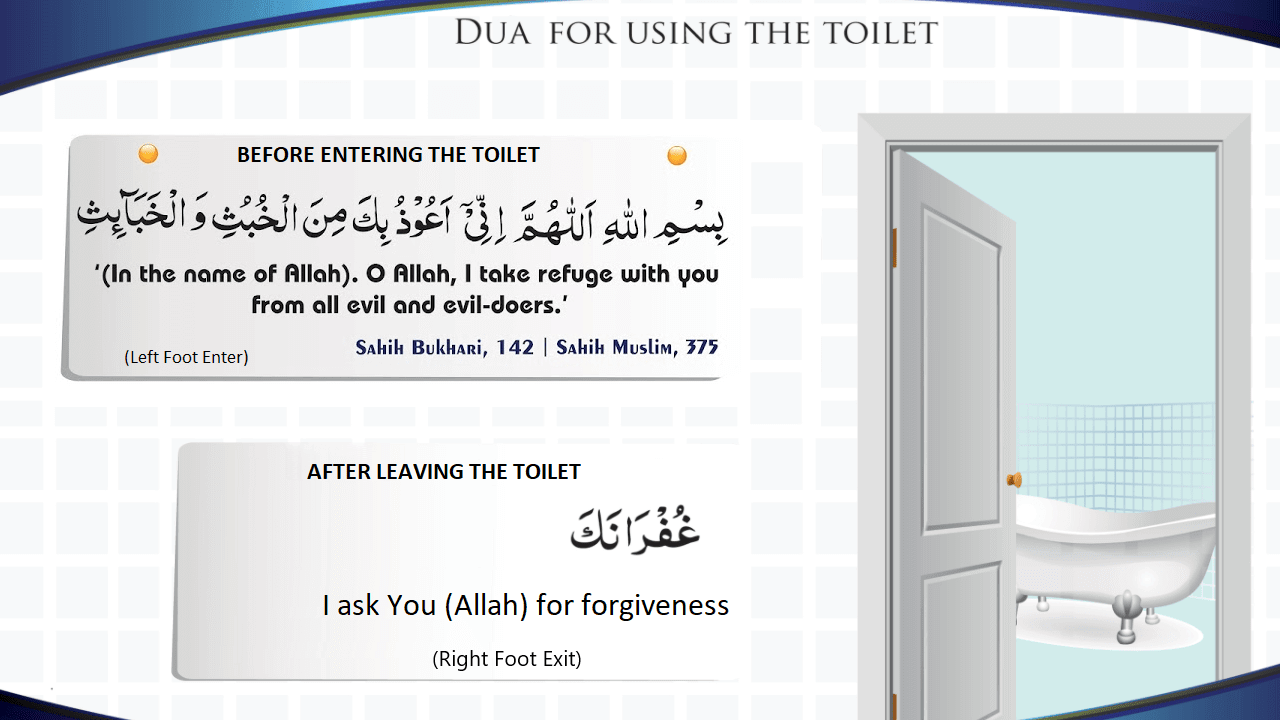 Dua Before And After Toilet