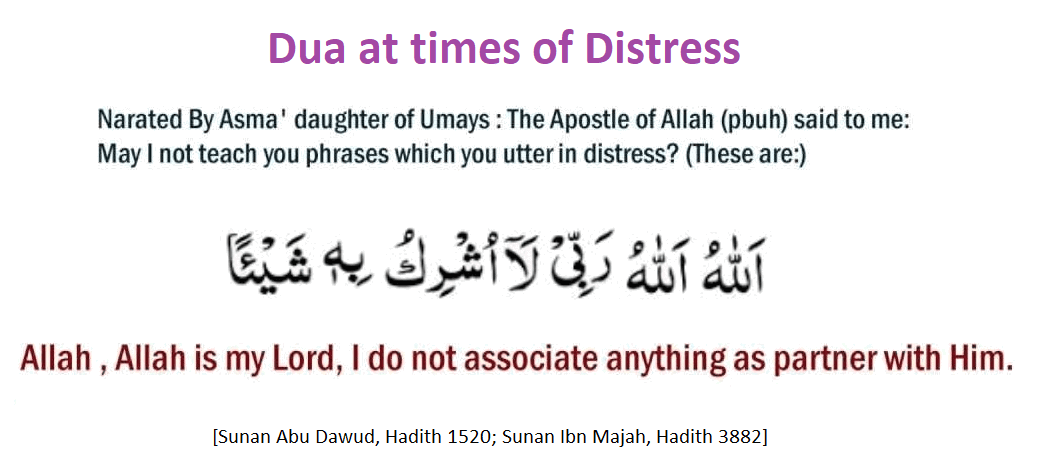 Dua at times of Distress